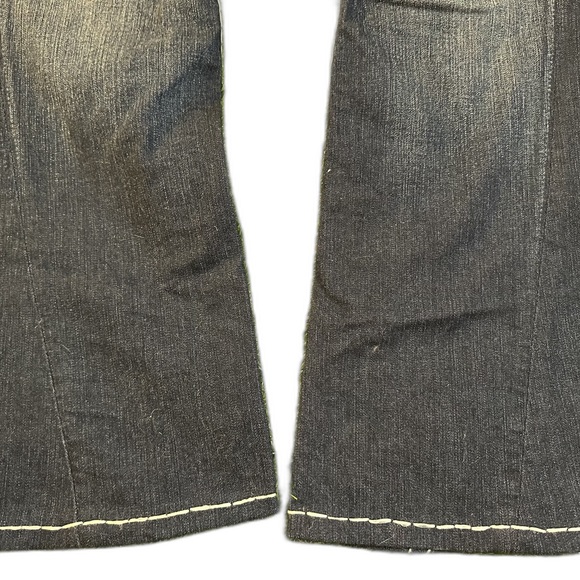 RARE True Religion Joey Big T Flare Thick Purple Stitch Jeans Size 32 NWOT - Picture 3 of 11
